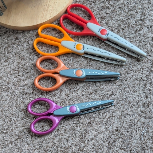 Vibrant Multi-Color And Pattern Scissors Carousel - Picture 3 of 7